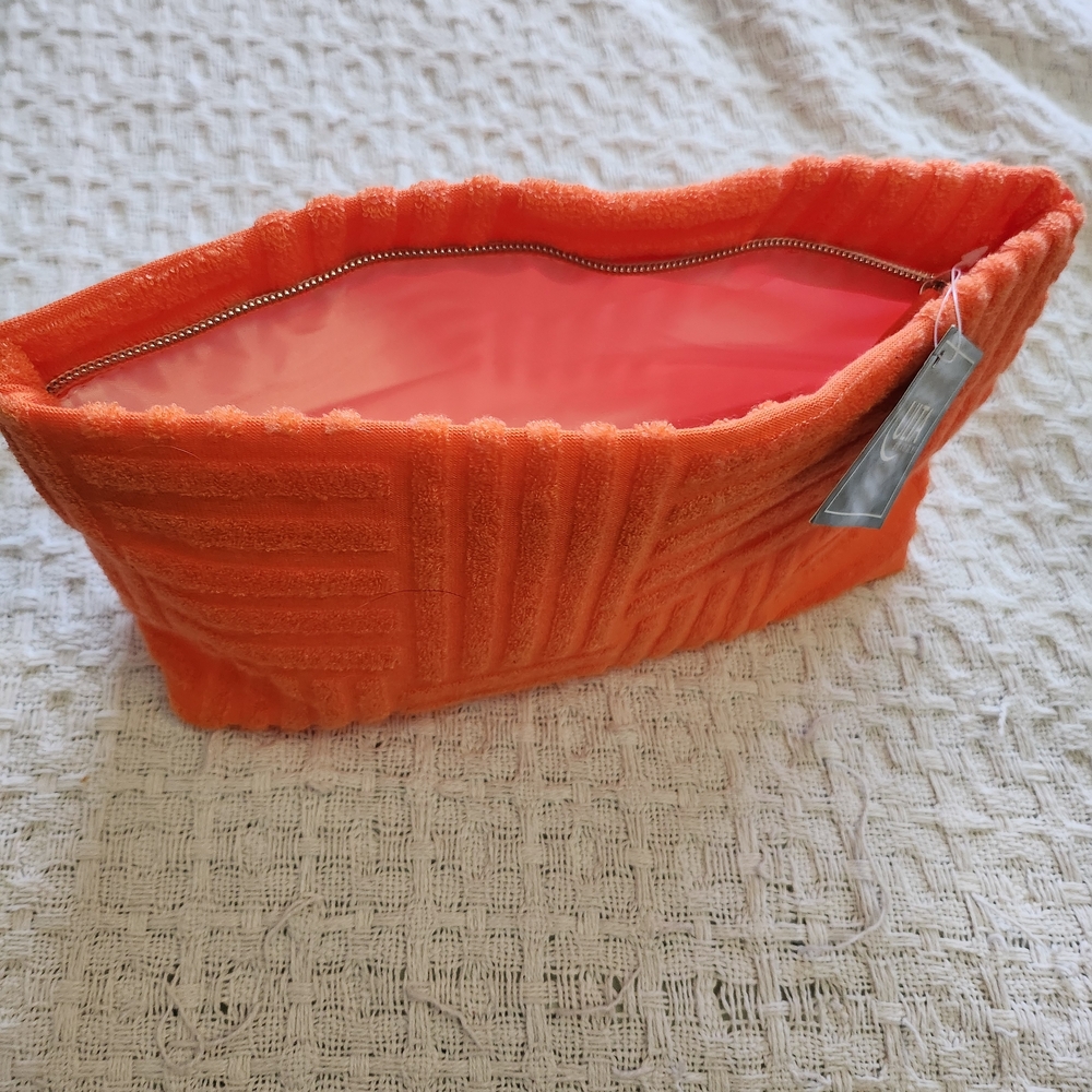 Ulta Beauty Orange Terry Tile Cosmetic Bag - Picture 2 of 7
